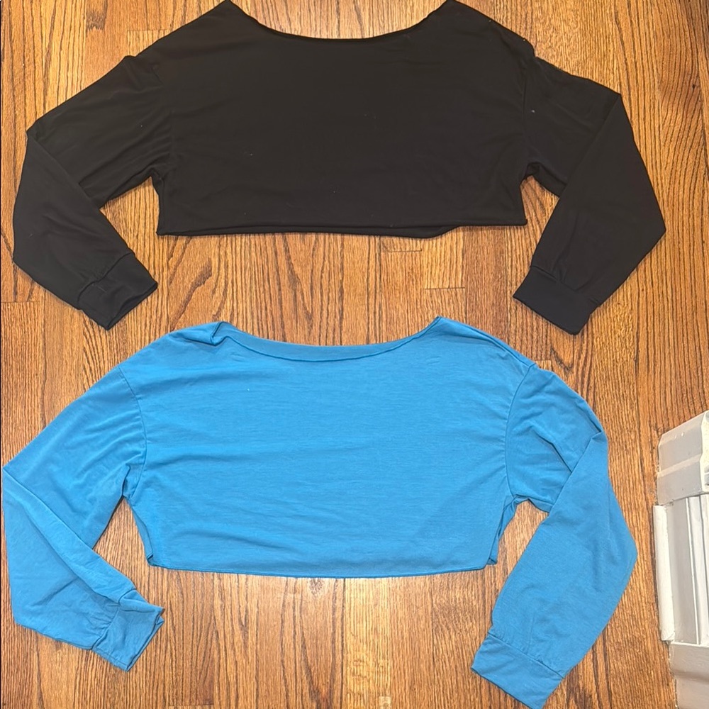 Stylish Black and Blue Women's Crop Tops